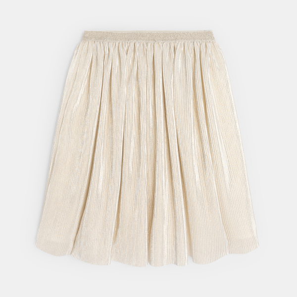 تنورة باليه مطرزة بالترتر الذهبي، بناتي